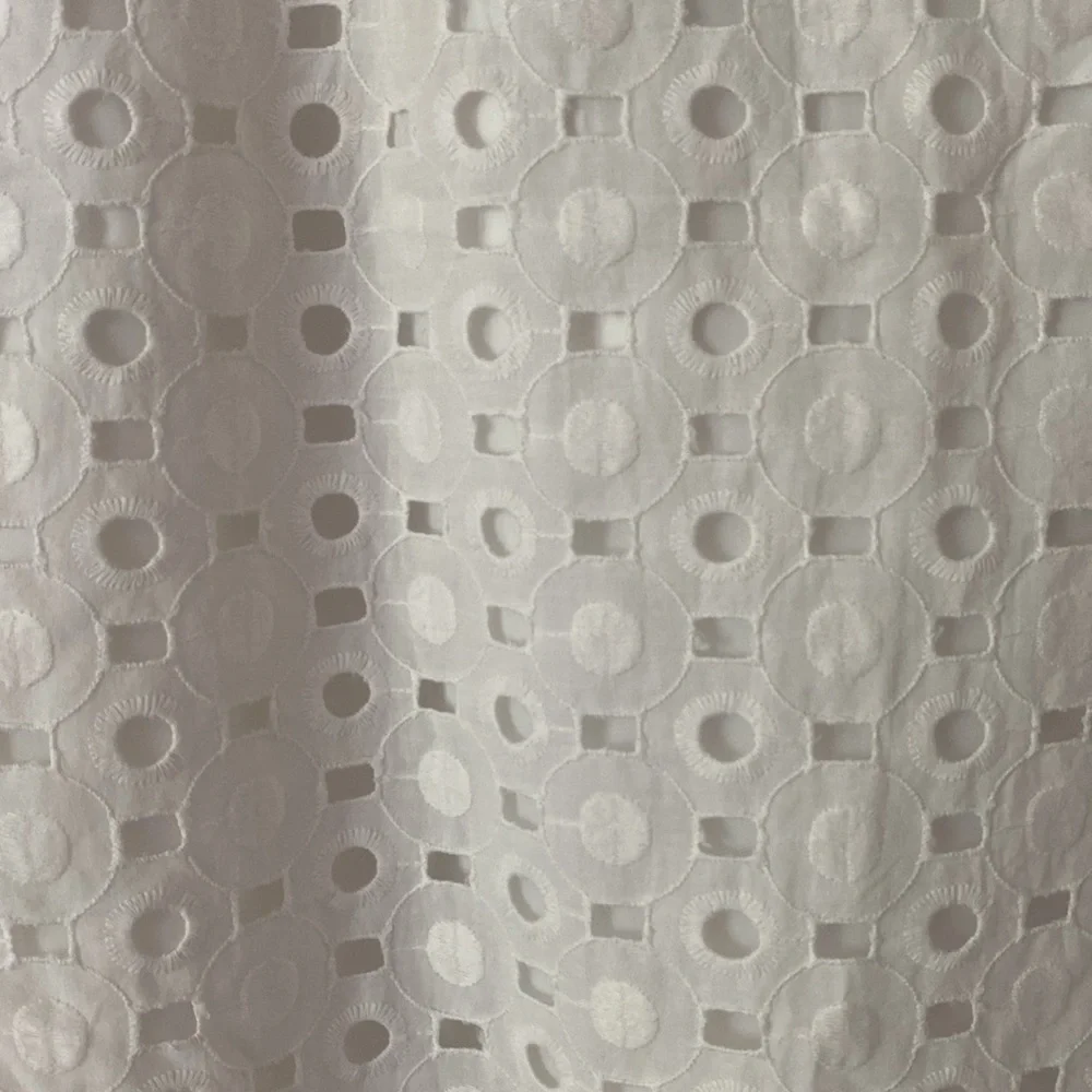 Jones New York Cotton White Embroidered Lace Straight Delicate Dainty Dress - Picture 9 of 13